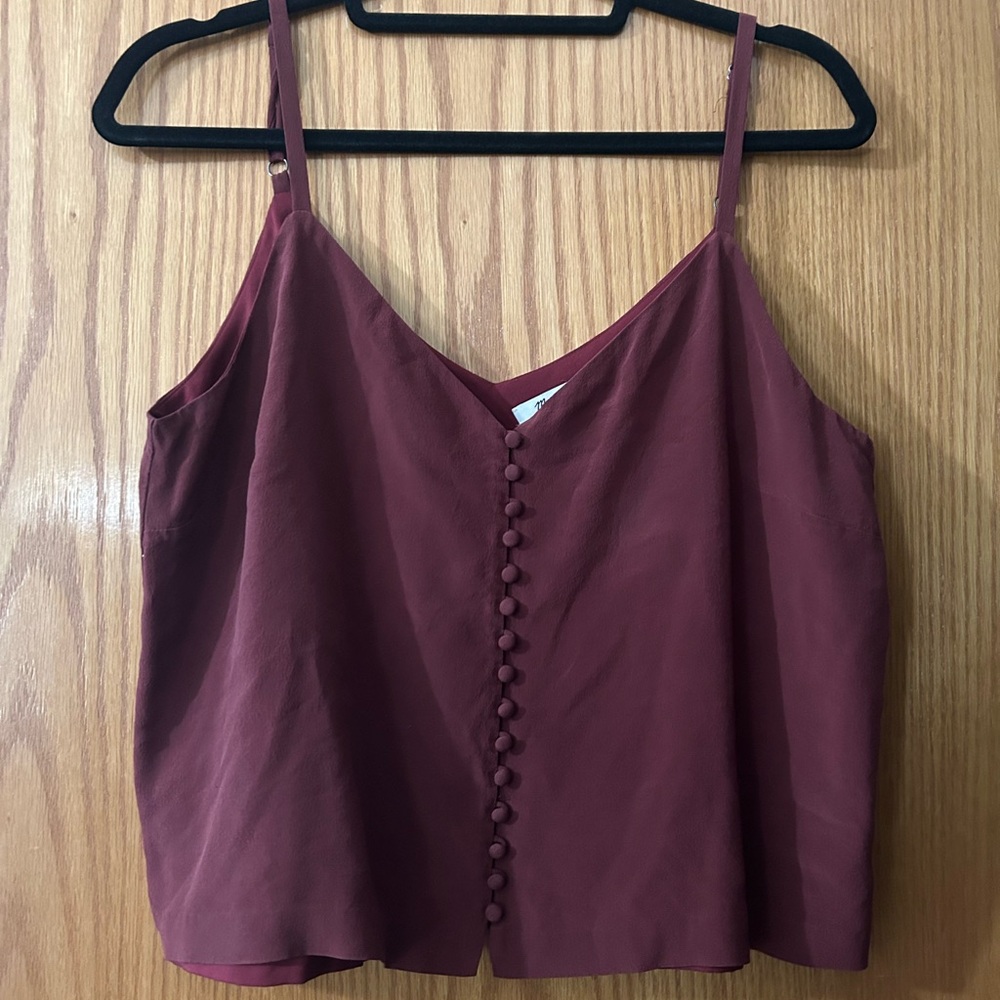 Madewell silk Burgundy Camisole Top - 14
